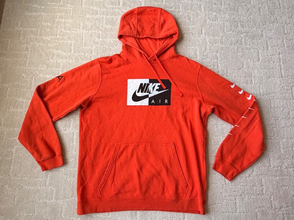 Nike Air Graphic Pullover Hoodie Mens Spell Out Swoosh Box Logo